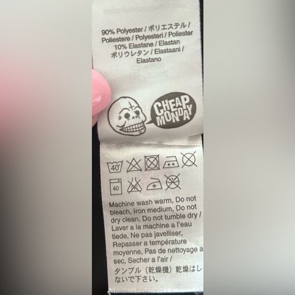 ⭐️ Cheap Monday Crushed Black Velvet Midi Dress Size Small - Picture 5 of 7